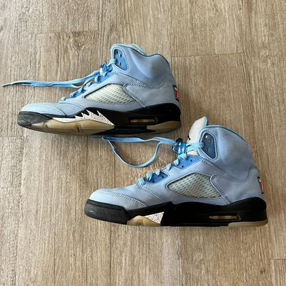 Mens Air Jordan 5 Retro SE 'UNC' DV1310-401 Blue Carolina - 10